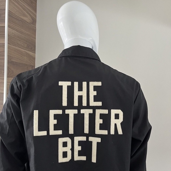 Ebbets Field Flannels Jacket B " THE LETTER BET " Black Men's XL - Picture 6 of 12